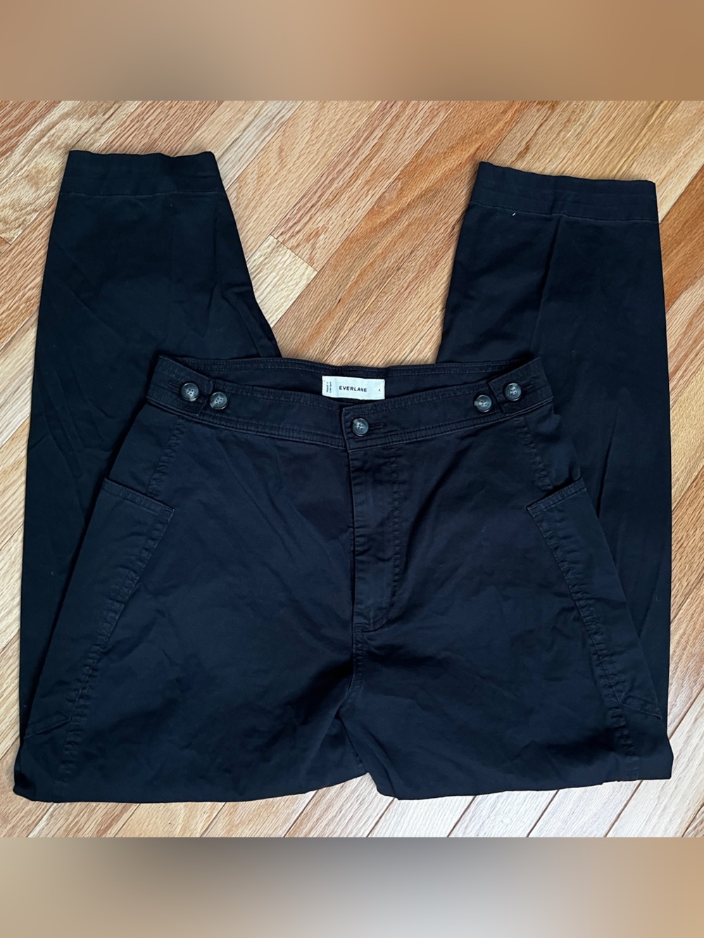 Everlane Black Barrel Pants